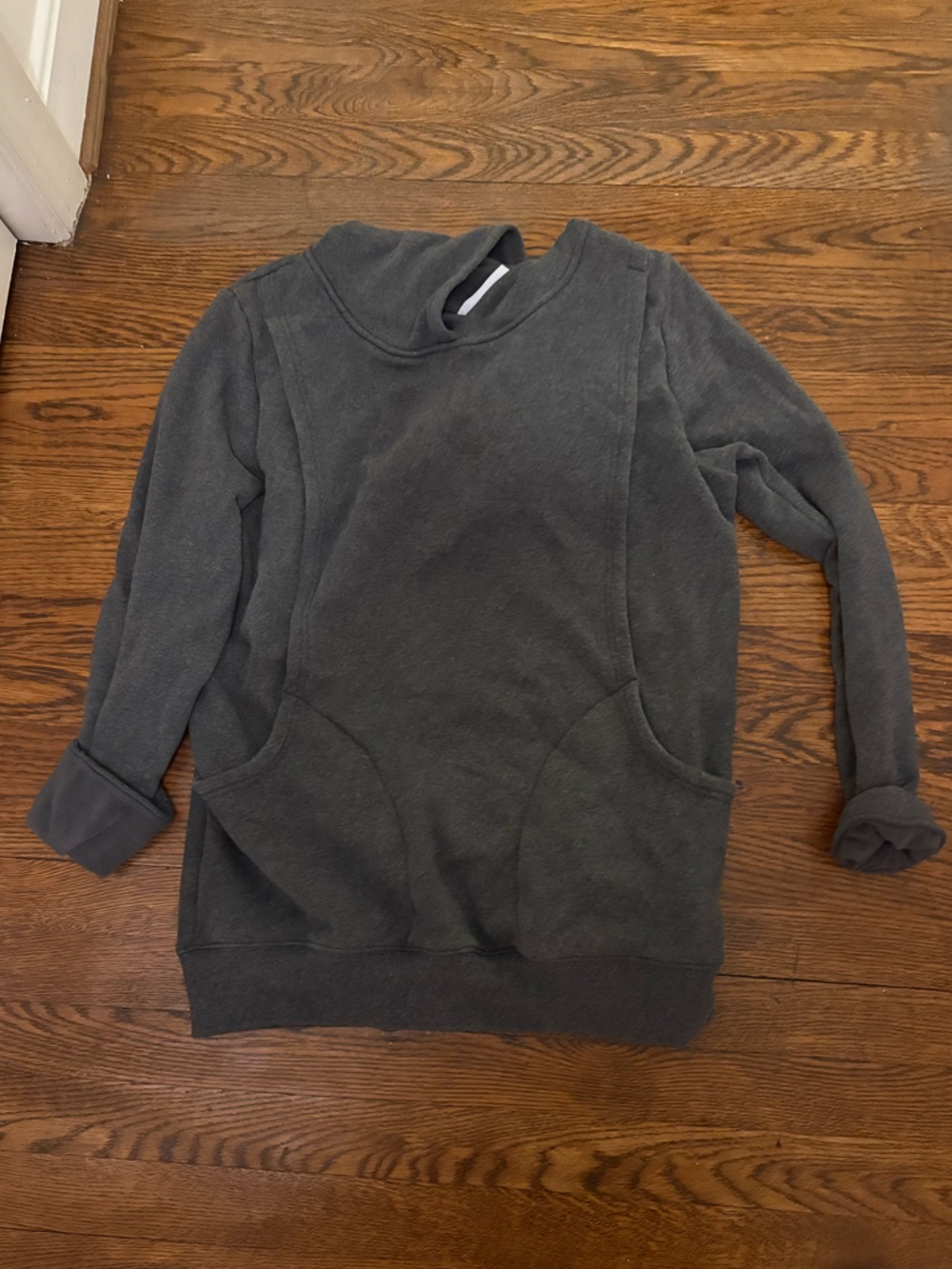 Latched Mama Gray Heavy Nursing Hoodie L